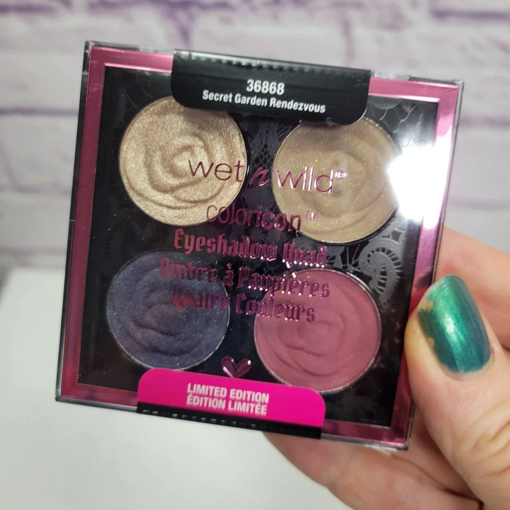 New No Box Wet N Wild Coloricon Eyeshadow Quad Secret Garden‎ Rendezvous 4.8g